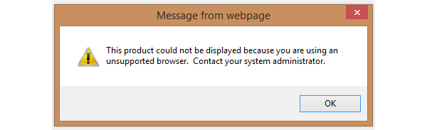 Error Message in IE