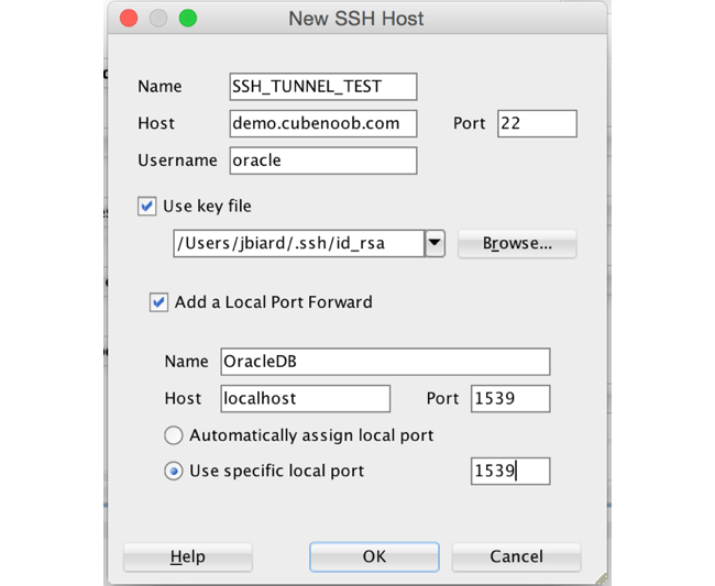 create ssh tunnel form browser