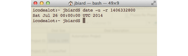 Unix Date Command