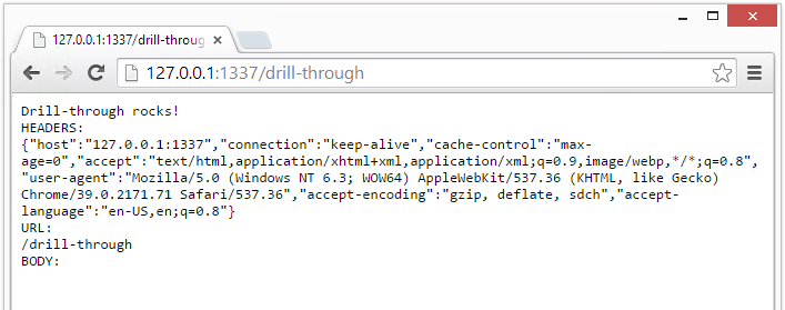 Screenshot of HTTP Request Output