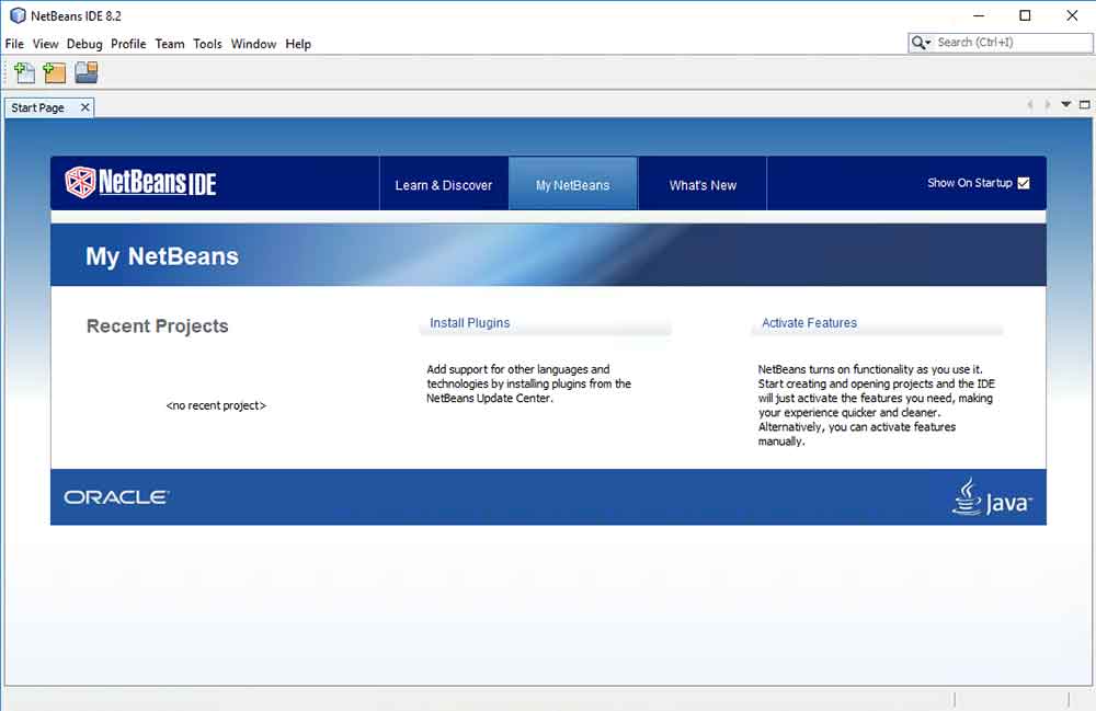 Netbeans Startup