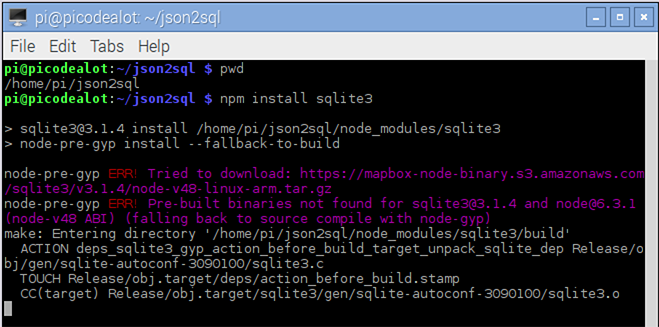 Install sqlite3 Module