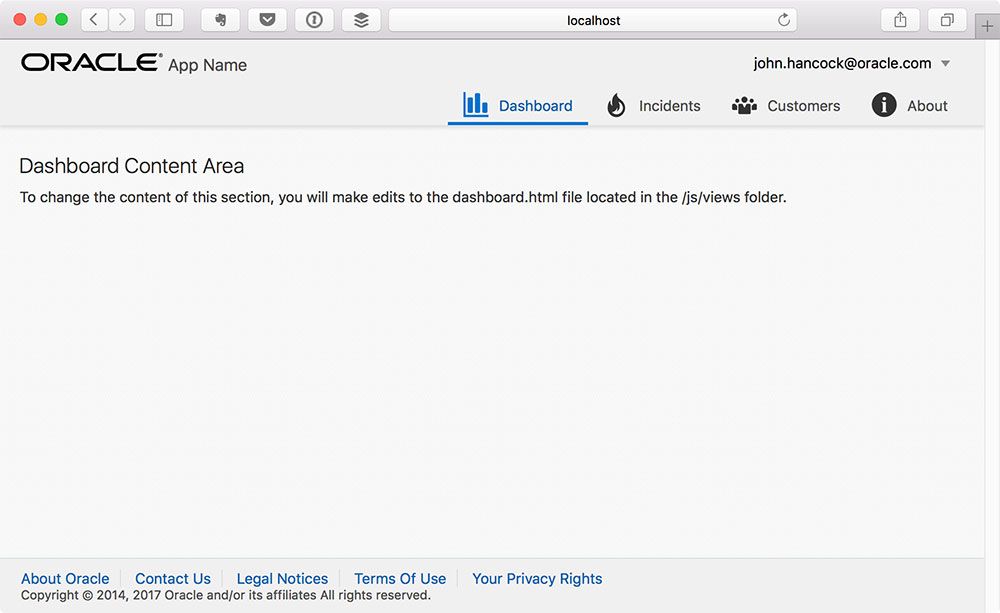 Screenshot of the navdrawer application